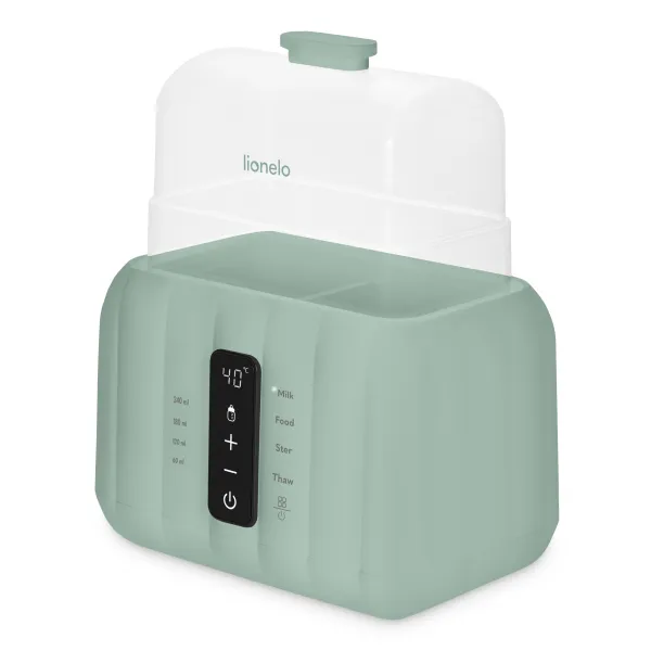 Buteliukų šildytuvas ir sterilizatorius Lionelo Thermup Duo, Green mist