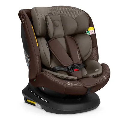 360° pasukama autokėdutė Lionelo Bastiaan Plus I-size 9-36 kg., Beige chocolate