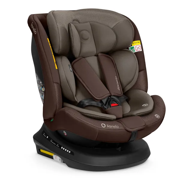 360° pasukama autokėdutė Lionelo Bastiaan Plus I-size 9-36 kg., Beige chocolate