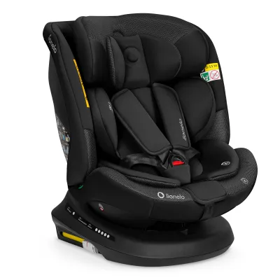 360° pasukama autokėdutė Lionelo Bastiaan Plus I-size 9-36 kg., Black carbon