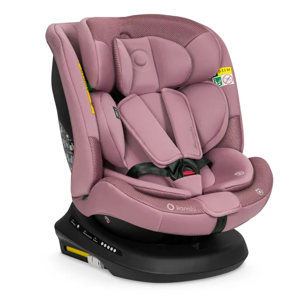 360° pasukama autokėdutė Lionelo Bastiaan Plus I-size 9-36 kg., Pink mauve