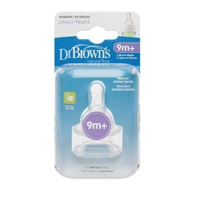 Žindukai Dr. Brown's, silikoniniai siauru kakleliu, 2 vnt.