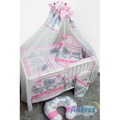 Ankras 6 dalių patalynės komplektas "Mika" rožinė