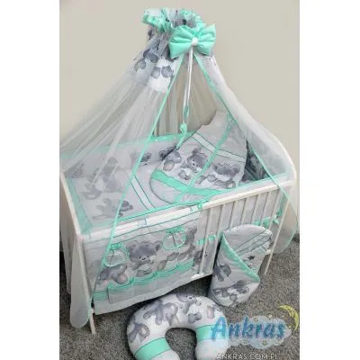 Ankras 6 dalių patalynės komplektas "Mika" žalia