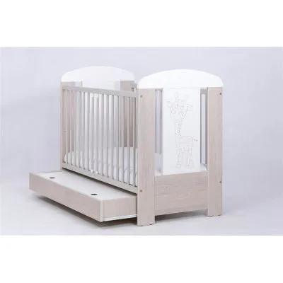 Lovytė Drewex Žirafa, su stalčiumi kreminė - balta