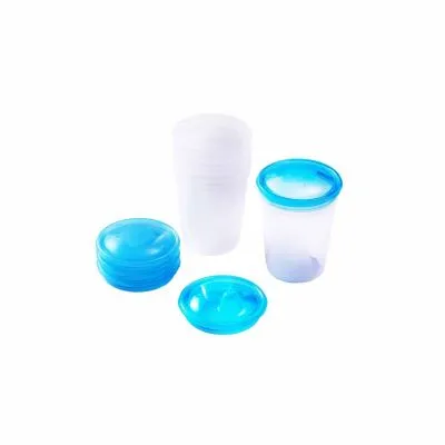 BabyOno indeliai motinos pienui, sultims ir maistui laikyti 4 vnt. x200 ml.