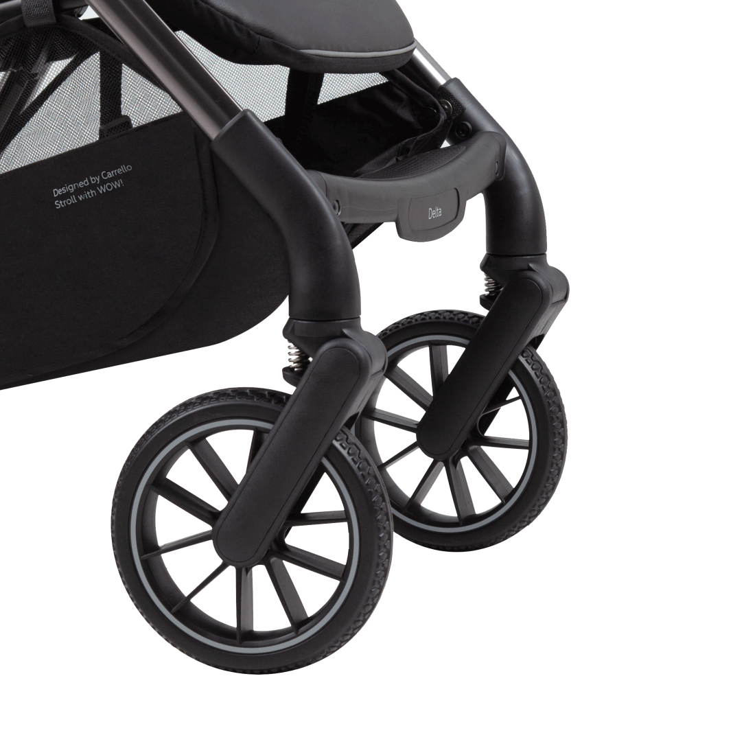 Priekinių ratukų amortizacija